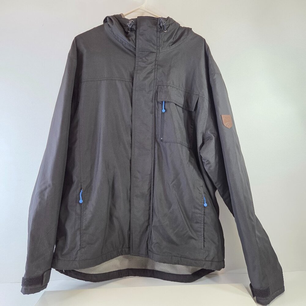 Windriver Hyper-Dri Mens Black Casual Jacket Fleece Lined Size Large
